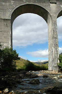 Glenfinnan viaduct, spanning the River Finnan